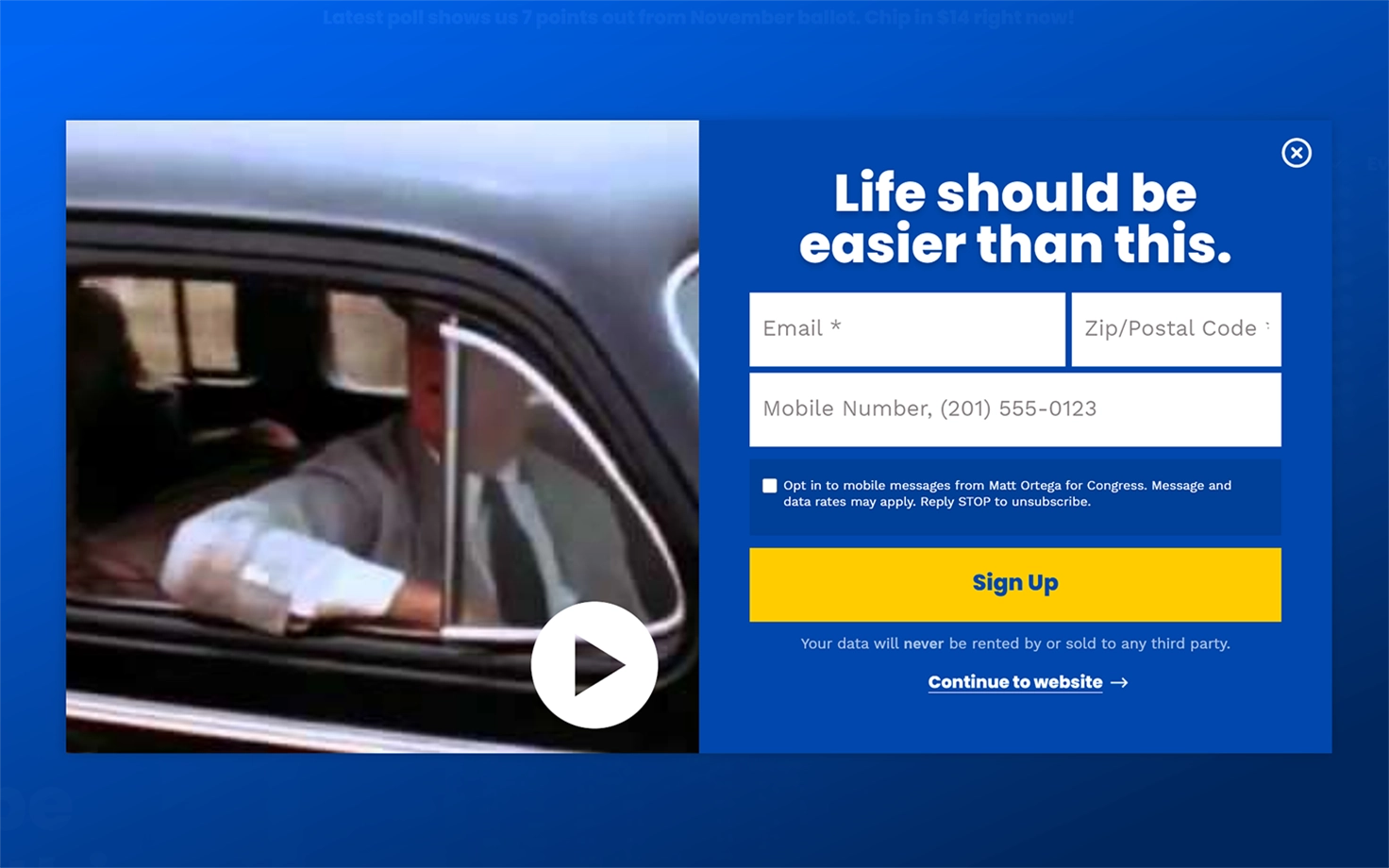 Popup screenshot